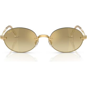 Ray-Ban x A$AP Rocky 54mm Gradient Oval Sunglasses in Arista/brown Gold at Nordstrom