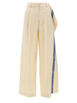 J.W.Anderson Beige Logo band panel pants