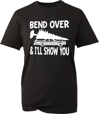 Generic Funny Christmas T-Shirt - Novelty Matching Holiday Tree Car Shirts - Bend Over & Ill Show You (Black-Bend, 3XL)