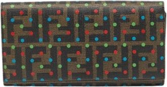 Fendi Pre-owned Canvas Wallet - Dames - Vintage Accessoires - Bruin - ONE Size - Vintage