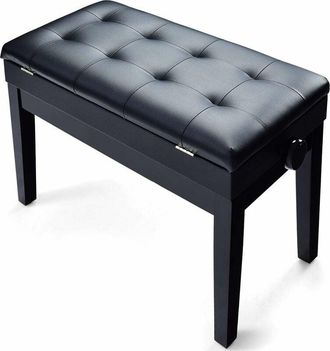 Costway Costway - Banco de Piano Altura Regulable 45-54 cm con Cojín Acholchado Banquete con Espacio de Almacenamiento