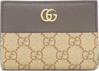 Gucci Brown Sand Gg Supreme Canvas Leather Wallet (Bi-Fold) (Pre-Owned)