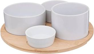 Lot De 6 Assiettes à Dessert Bohemia Fleur 19 Cm - Porcelaine Noire Et Blanc, Motif Fleuri - Secret De Gourmet - 8