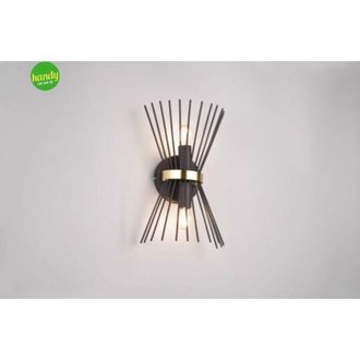Reality Rod applique bacchette di metallo nero e oro a bi-emissione h. 31CM 2 luci attacco E14