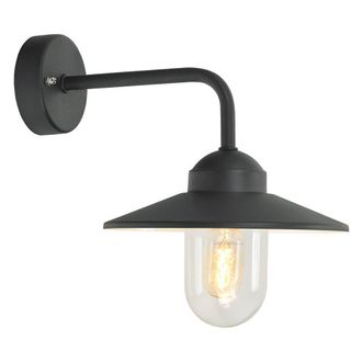 Netlighting Vansbro Outdoor 1 Light Dome Wall Lantern Black IP55 E27