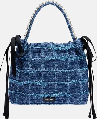 Jimmy Choo London Drawstring Mini embellished top-handle bag