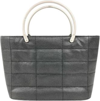 Chanel Pre-owned Chocolate Bar Handtas - Dames - Vintage Handtas - Grijs - ONE Size - Nylon - Vintage