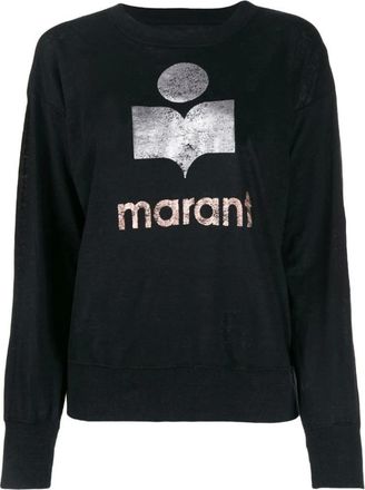 Isabel Marant Hoodies & sweatvesten, Dames, Zwart, M, Zwarte Klowia Sweatshirt - Stijlvol en Trendy