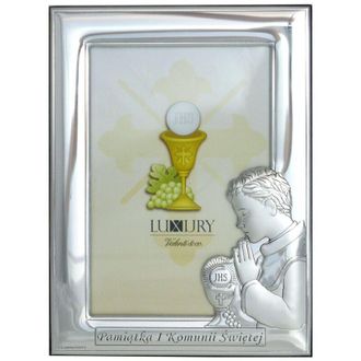 OEM Marco Comuni&oacute;n Plata - Souvenir De Comuni&oacute;n 10x15 Para Ni&ntilde;o Tama&ntilde;o: 10x15cm C&oacute;digo: Vl805/3xl