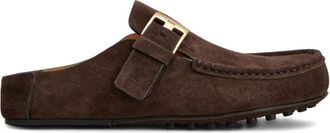 Tod's Suede Slippers - Dames - Slip ons - Bruin - 39 EU - Su&egrave;de - Schoenen