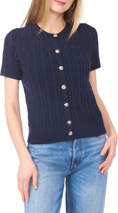 Ted Baker Short Sleeve Pointelle Knit Sweater in Classic Navy at Nordstrom Rack, Size X-Small