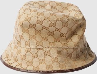 Gucci GG Cotton Canvas Bucket Hat, Beige