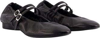 Carel Womens Tatiana Ballerinas - Carel Leather Black Shoes Flat-Shoes