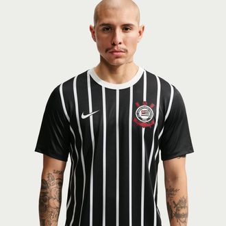 Nike S.C. Corinthians Away Nike Mens Dri-FIT Soccer Short-Sleeve Jersey in Black | II1763-010