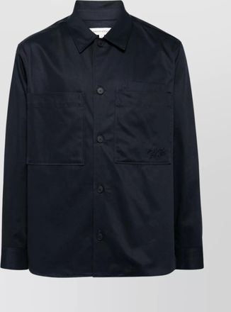 Maison Kitsun&eacute; shirt with curved hem and chest pockets