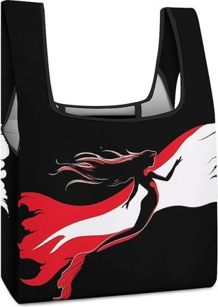 Generic Diver Down Flag Mermaiid Scuba Diving Shopping Bag Reusable Grocery Tote Bag Foldable Handbag for Travel Picnic