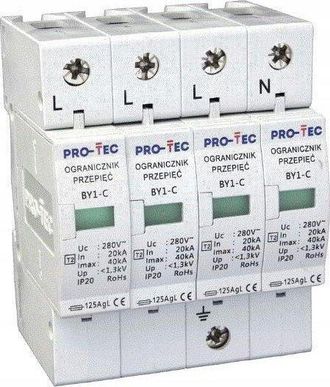 PROTEC Limitador De Sobretensiones Pro-tec T2 By1-c/4 50 Ka Ip20