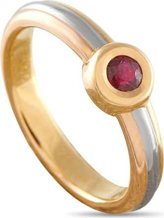 Cartier Pre-Owned Cartier 18K Rose, Yellow, and White Gold Ruby Ring CA03 031226