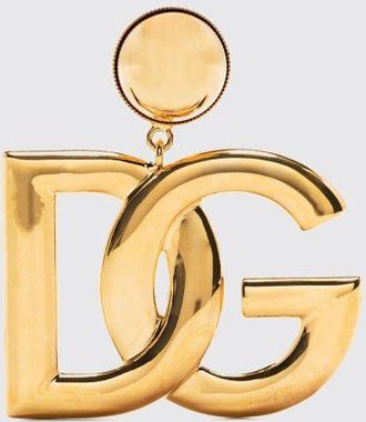 Dolce & Gabbana DG Monogram Logo Gold-Tone Brass Earrings