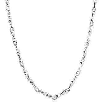 Pompeii3 Mens Twisted Link Chain 14k Gold (37gram) or Platinum (69gram) 3.5mm Necklace 22