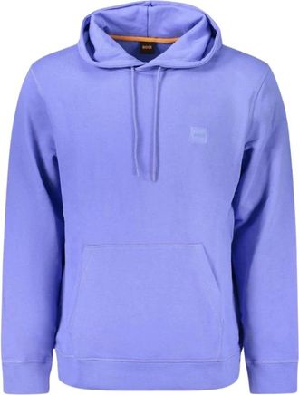 HUGO BOSS Sudadera con capucha de mezcla de algod&oacute;n - Sweatshirts & Hoodies - Hombre - Azul - XL