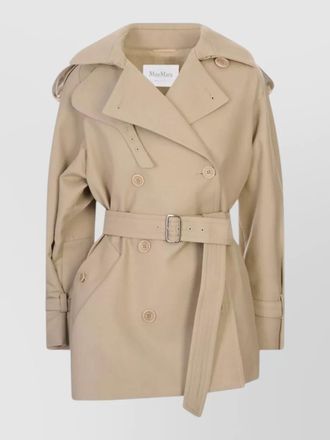 Max Mara double breasted belted trench coat nylon silk