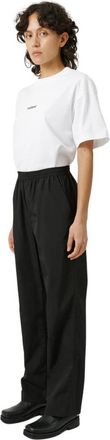 Soulland Relaxed Fit Zwarte Nylon Broek - Dames - Sweatpants - Zwart - S/M - Nylon - Broeken