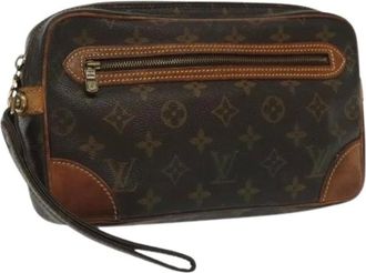 Louis Vuitton Pre-owned Tela clutches - - Pre-owned - Donna - Marrone - ONE SIZE