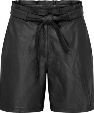 BTF-CPH High-Waist Lederen Shorts - Dames - Bermuda - Zwart - XS - Leer - Korte Broeken