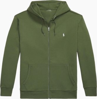 Polo Ralph Lauren Mens Polo Ralph Lauren Double Knit Zip Through Hoody 503 Supply Olive - Size: 38