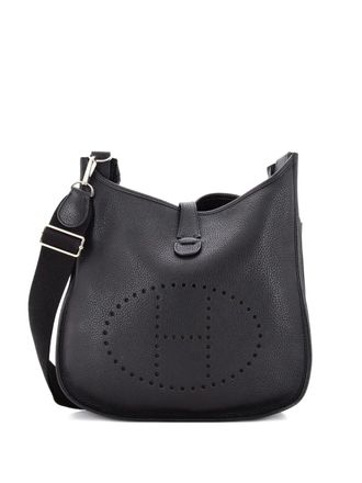 Herm&egrave;s Evelyne Bag Gen I Clemence PM crossbody bag - women - Calf Leather - One Size - Black