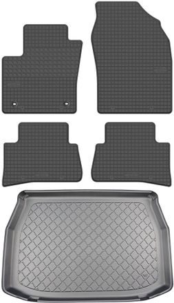 OEM Toyota C-hr Hybrid 2.0 Dynamic Force Suv De Noviembre De 2019. Set: Alfombrillas De Goma Para Coche + Alfombrilla Para Maletero