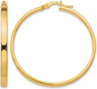 Diamond2Deal 14K Yellow Gold Round Shape Hoop Earrings 40mm