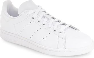 adidas Stan Smith Low Top Sneaker in White/White/White at Nordstrom, Size 7.5