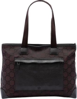 Gucci Pre-owned Tote Bag - Dames - Vintage Shopper - Bruin - ONE Size - Leer - Vintage