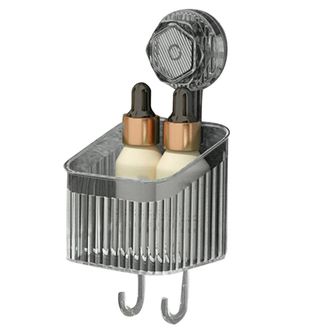 OEM Estante De Ba&ntilde;o Con Ventosa - Peque&ntilde;o, Gris