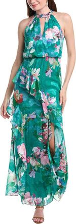 Adrianna Papell Printed Mermaid Gown