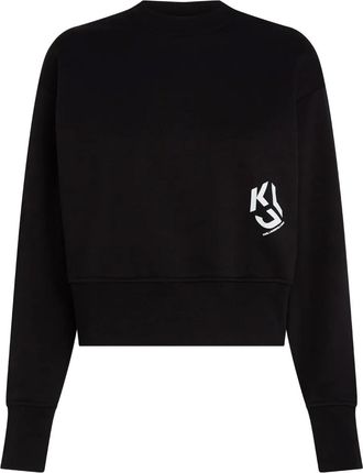 Karl Lagerfeld monogram-logo sweatshirt - Black