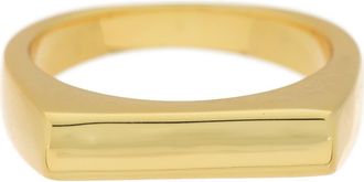 Savvy Cie Jewels 18K Yellow Gold Plated Bar Signet Ring at Nordstrom Rack, Size 7