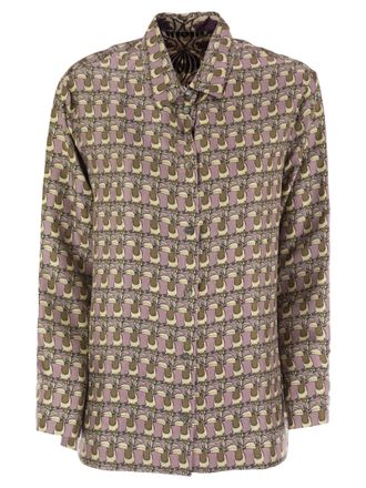 Max Mara Times Reversible Printed Silk Shirt