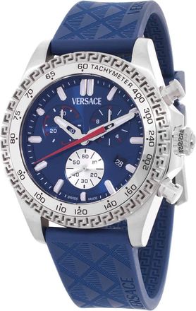 Versace Chronograph Quartz Blue Dial Mens Watch VE9K00124