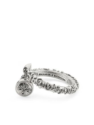 Emanuele Bicocchi Ring met geborstelde afwerking - Zilver