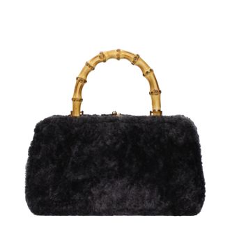 Jil Sander Black Fur Womens Handbag