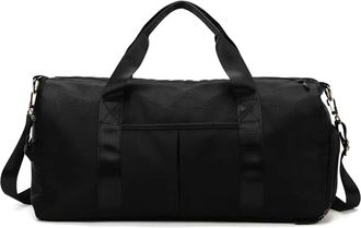 Generic Compatible For Wet Dry Separate Travel Bag Large Gym Swim Yoga Sports Duffel(Black)