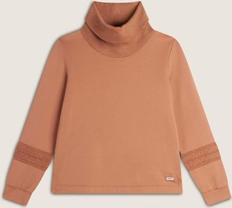 Freddy Sweatshirt FREDDY Pullover F4WLARA, Damen, Gr. M, braun (tawny birch), Obermaterial: 52% Baumwolle CO. 20% Modal CMD. 13% Viskose CV. 7% Polyester PES