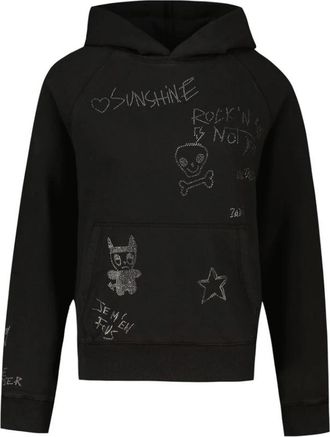 Zadig&Voltaire Georgy Mo Chin Hoodie - Dames - Hoodies - Zwart - S - Katoen - Hoodies & sweatvesten