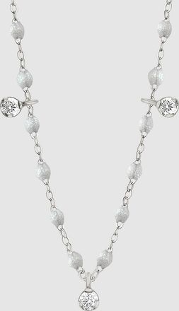 Gigi Clozeau Collier Résine Gigi Suprême 3 Diamants Or Blanc