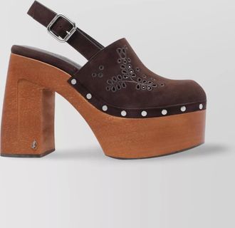 Jimmy Choo London suede leather platform sandals