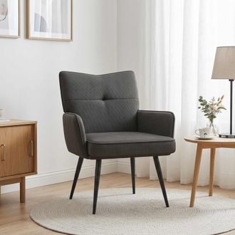vidaXL Vidaxl Poltrona Grigio Scuro Velluto A Coste