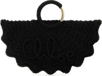 Chlo&eacute; Black Fabric Small Bracelet Paravent Handbag